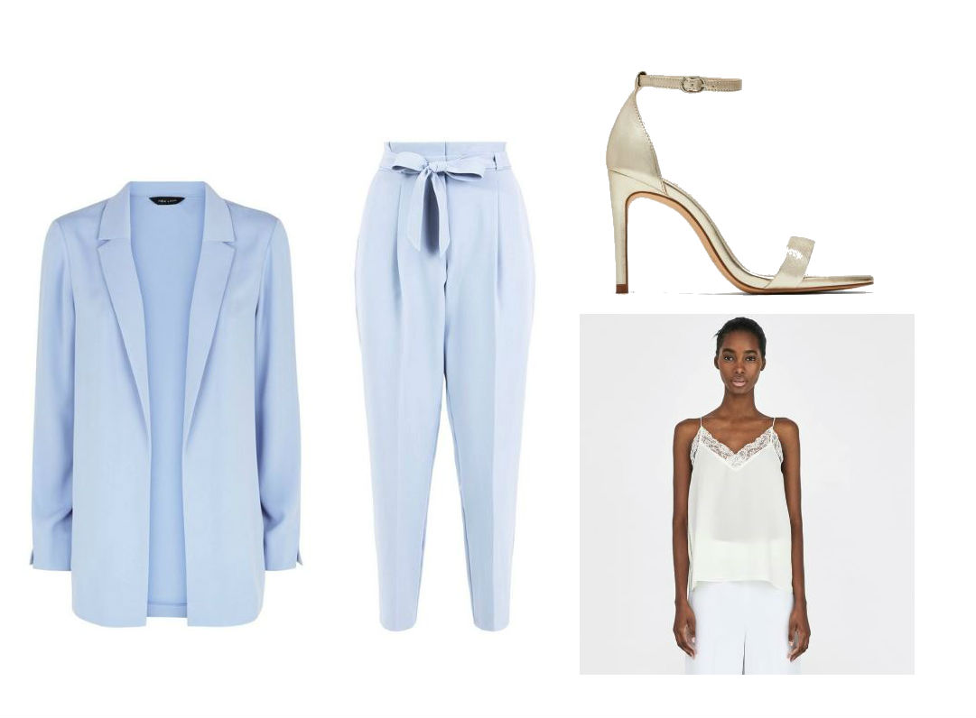 powder blue suit outfit summer party