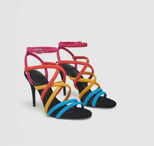 zara multicoloured sandals