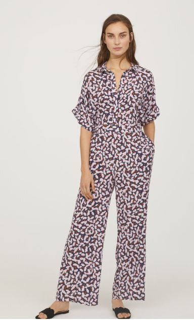 hm floral print jumpsuit