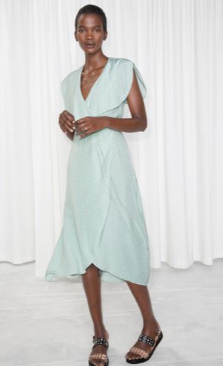 Oversized Lapel Wrap Dress Other Stories