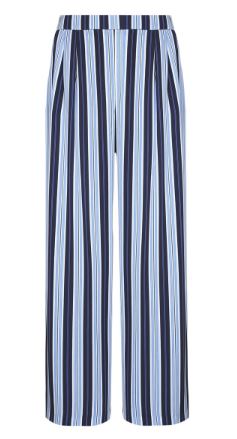 Navy Stripe Palazzo Trouser