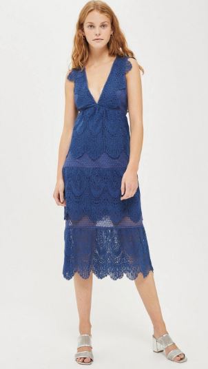 Tiered Lace Midi Dress