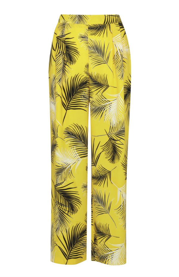 penneys yellow and leaf print palazzo pants