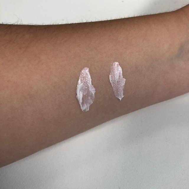 mac swatch versus cyo illuminating cream