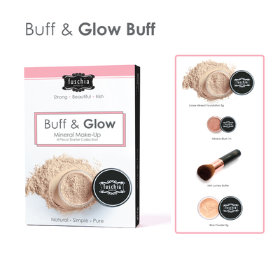 Fuschia Buff and Glow mineral makeup starter kit