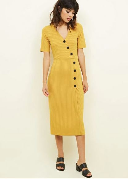 New look mustard on sale dress