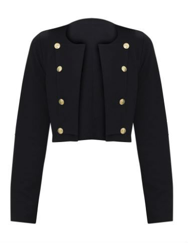 Black cropped 2024 jackets for weddings