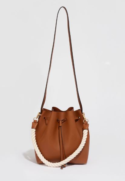 rope strap leather bag