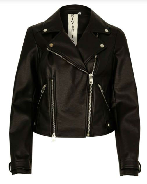 river island leather jacket