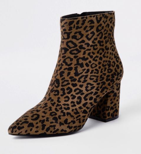 river island leopard print autumn boots