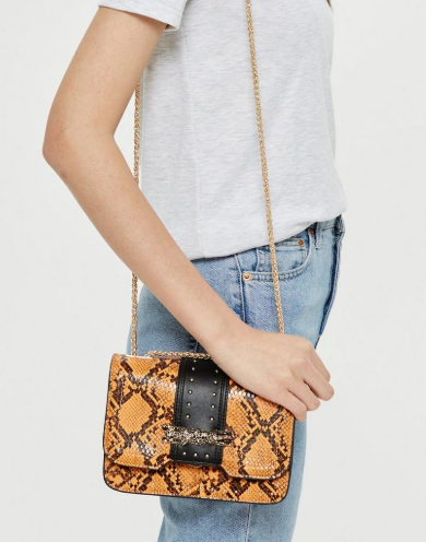 topshop snake print bag