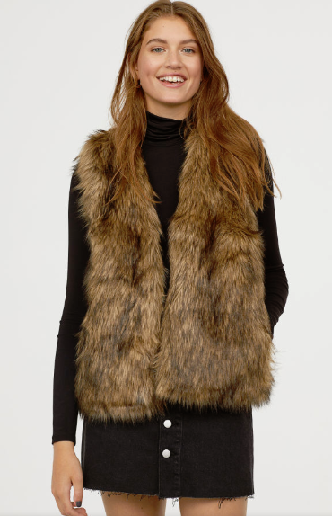 faux fur gilet