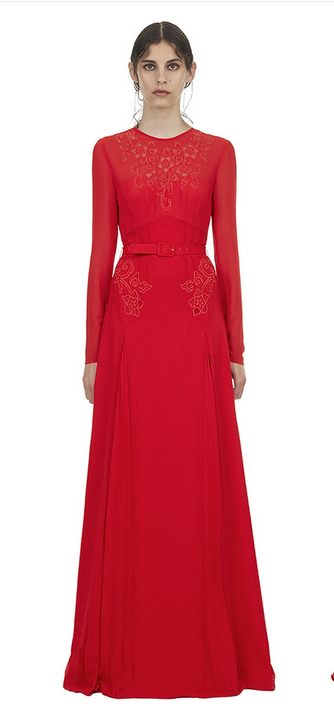 Self portrait red outlet dress meghan markle