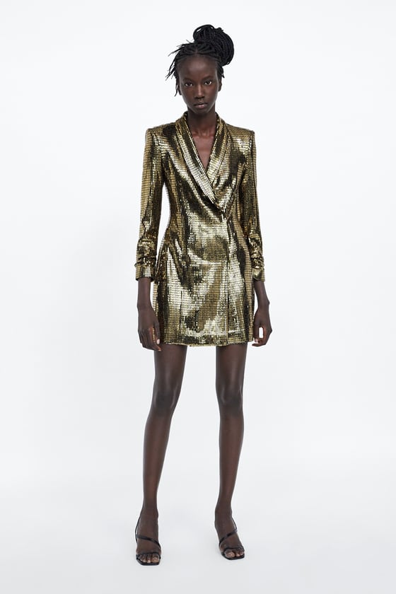 zara gold dress 2018