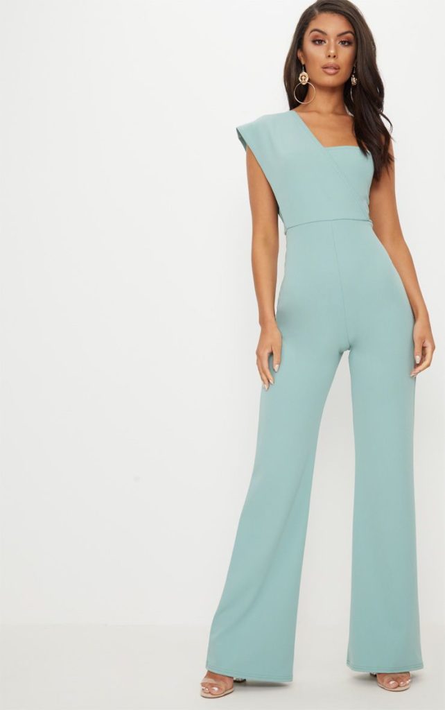 green jumpsuit pretty little thing