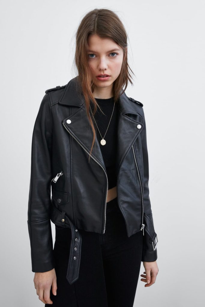 zara leather jacket