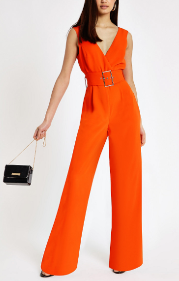 river island red jumpsuit